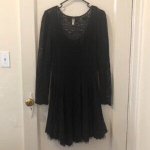 Free People Lace Black Dress